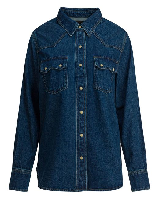 Filson Blue Western Denim Shirt