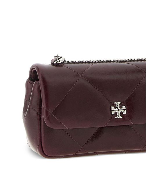 Tory Burch Purple 'Kira Diamond' Mini Crossbody Bag