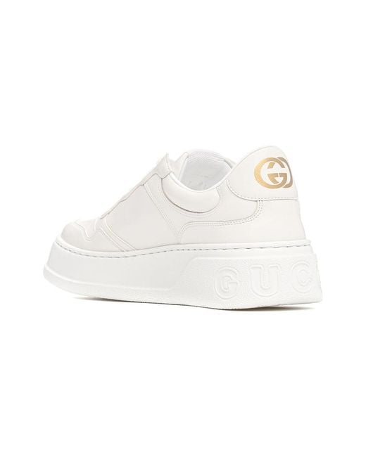 Gucci White Sneakers With Logo