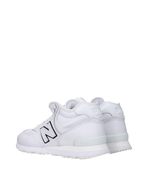 New Balance White Sneakers Comme Des Garcons Uomo Pelle Bianco for men