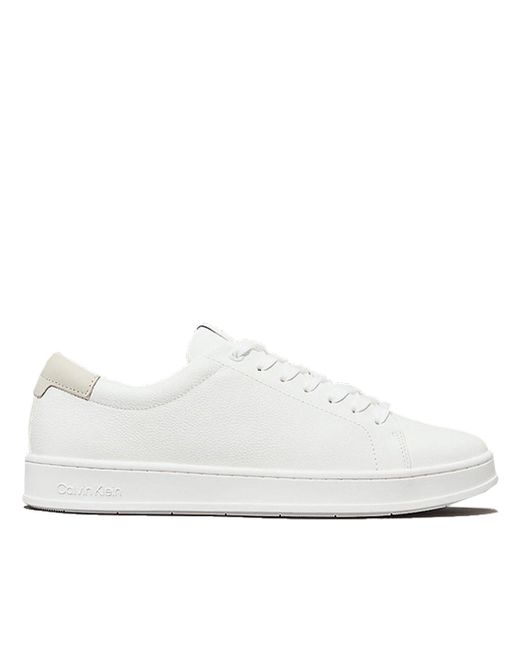 Zapatillas de cuero Calvin Klein de hombre de color White