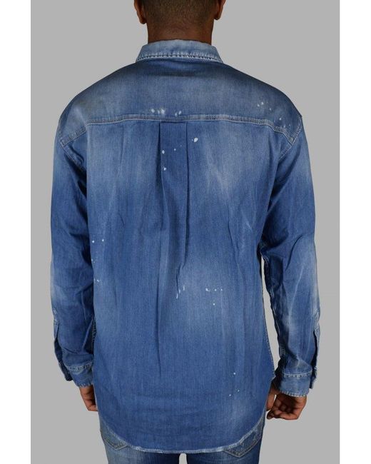 DSquared² Denim Overhemd in het Blue voor heren