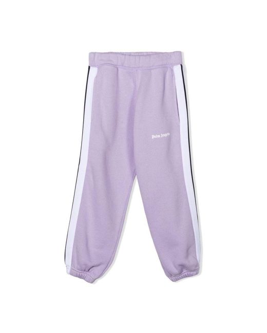 Palm Angels Purple Logo Track Sweat Pant