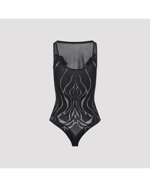 Wolford Gray Elegant Sleeveless Bodysuit