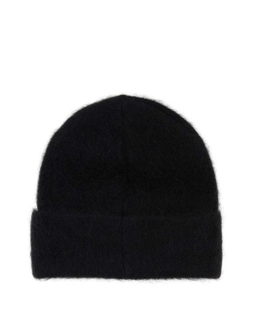 By Far Black Logo Beanie Hat