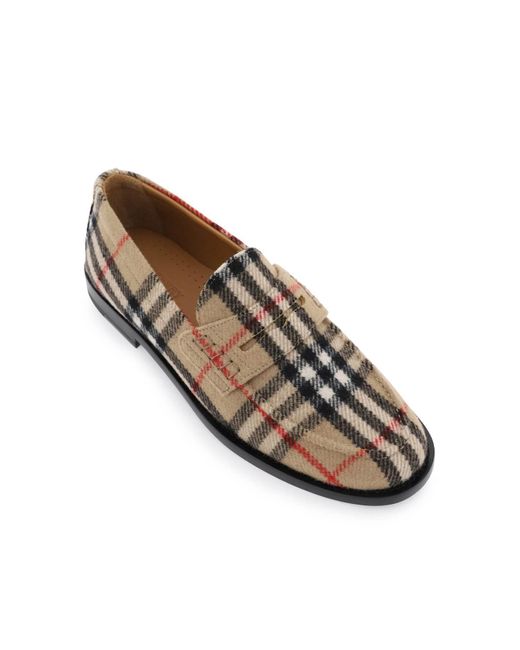 Burberry Vintage Wool Check Loafer in het Multicolor
