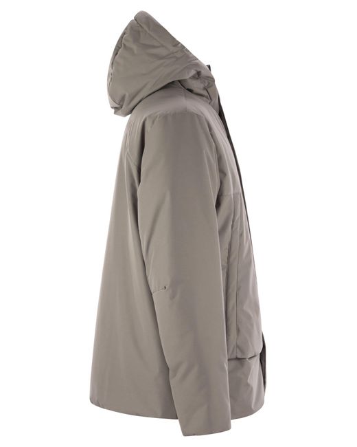 Herno Gray Laminar 2 Layers Down Jacket With Hood for men