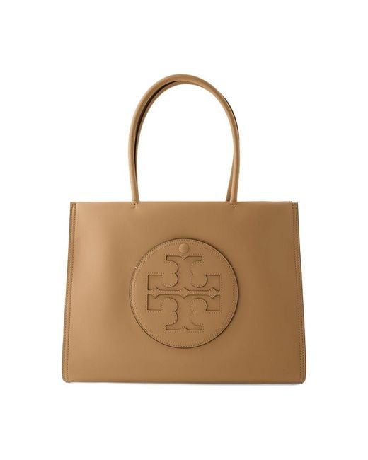 Tory Burch Brown Kleiner Ella Shopper Bag Synthetic Light Sand