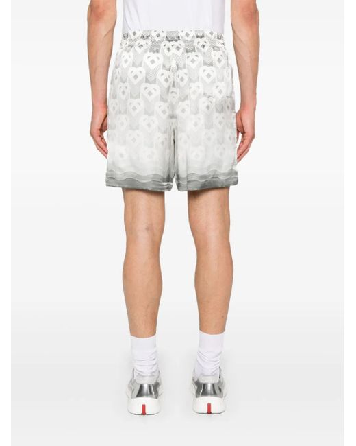 Casablanca Monogram Shorts in het White