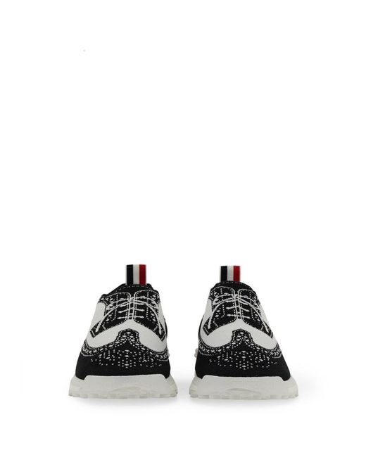 Thom Browne Black Tech Runner Sneaker for men