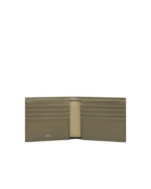 Dior Green Logo Leather Wallet for men