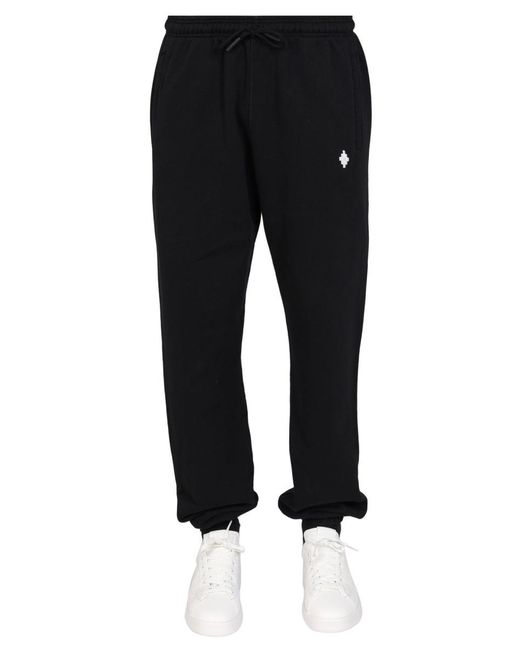 Marcelo Burlon Black Relaxed Fit Sweatpants for men