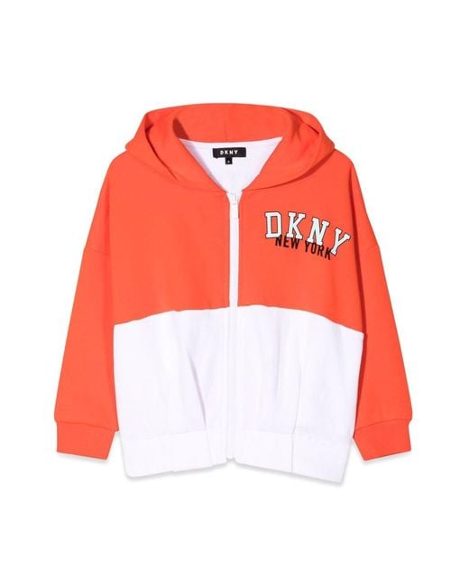 DKNY Red Hooded Cardigan