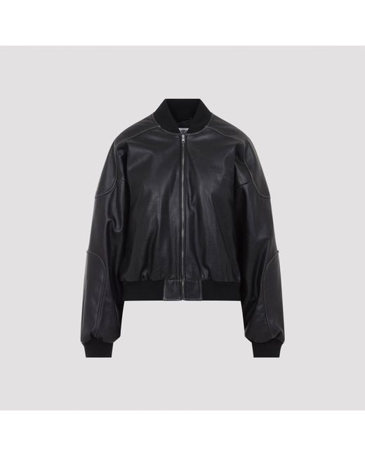 MM6 by Maison Margiela Black Bomber Jacket