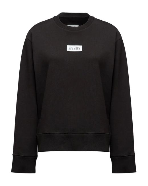 MM6 by Maison Margiela White Sweatshirt With Logo Appliqué