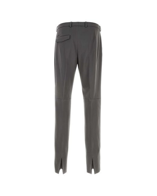 Gucci Gray Grey Stretch Wool Pant for men