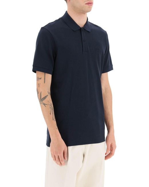 Boss Organic Cotton Polo Shirt in het Blue voor heren