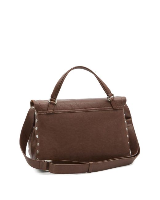Zanellato Brown Postina Tabacco Baby Leather Handbag