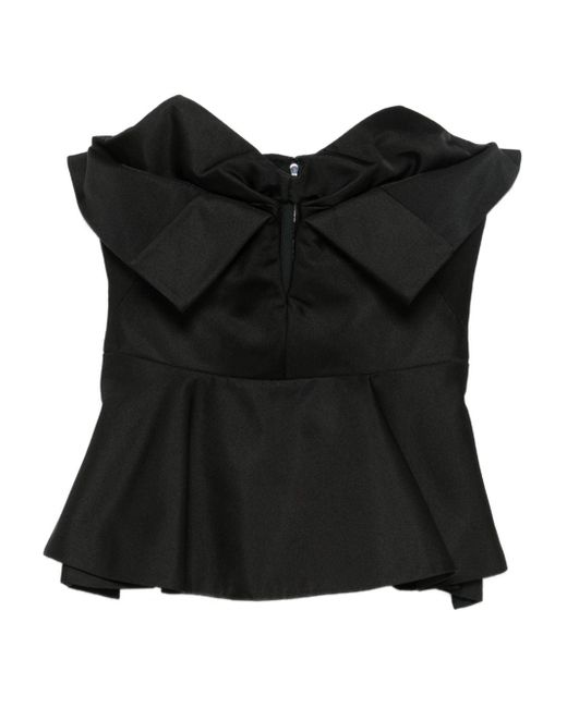Alexander McQueen Black Strapless Corset Top
