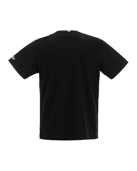 Mc2 Saint Barth Cotton T -Shirt mit Negroni -Druck in Black für Herren