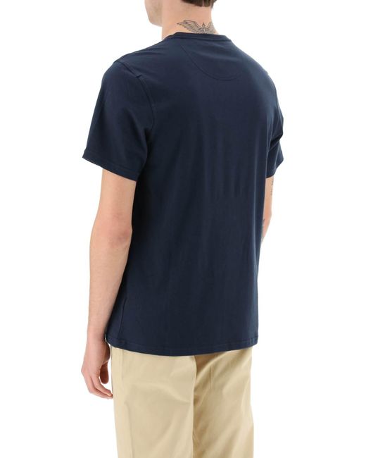 Barbour Blue Classic Chest Pocket T-Shirt for men