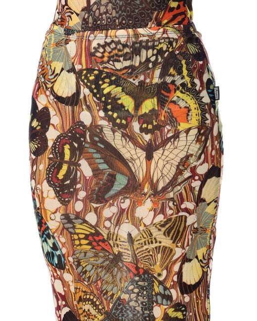 Jean Paul Gaultier Metallic Re-Edition Butterfly Tulle Skirt