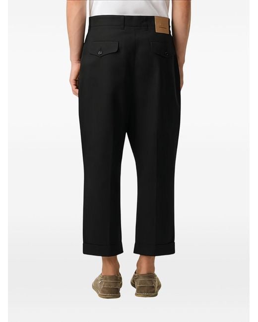AMI Black Cotton Trousers for men