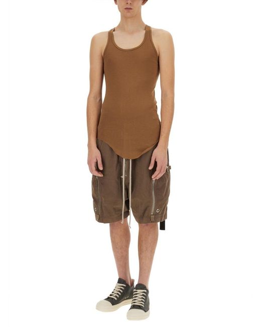 Rick Owens Natural Cotton Tank Top for men