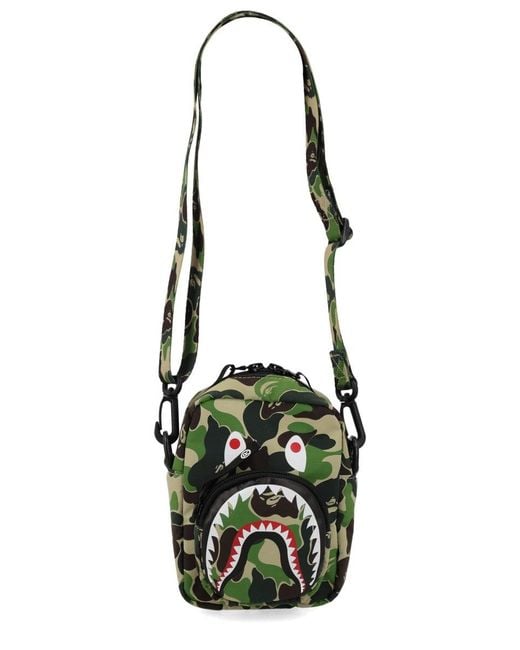 A Bathing Ape White Borsa "Abc Camo Shark" Mini