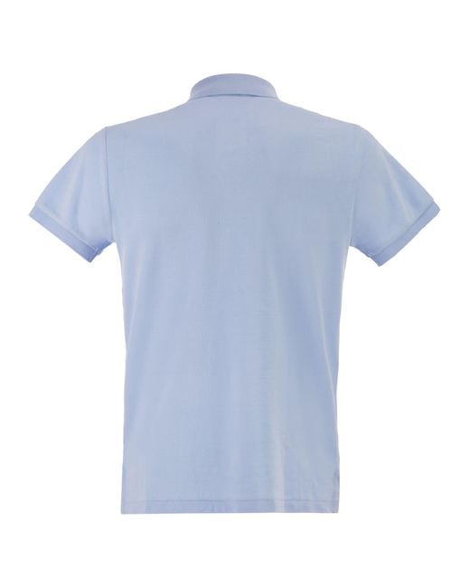 Polo Ralph Lauren Blue Slim Fit Mesh Polo Shirt