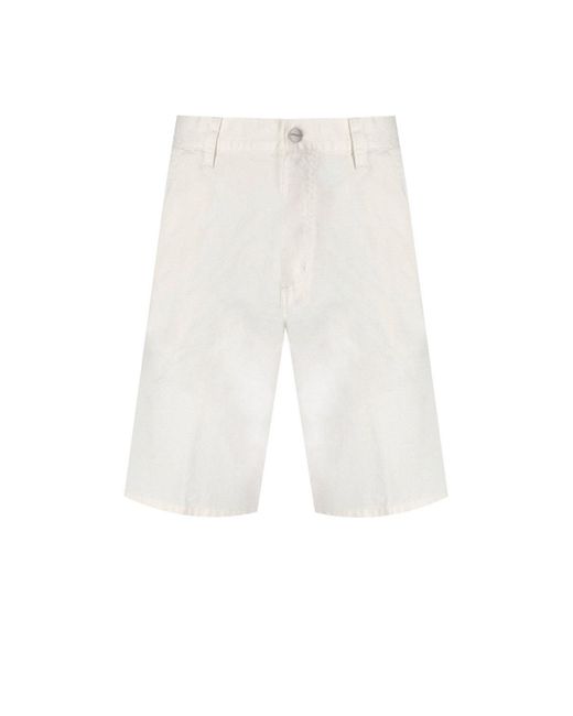 Carhartt White Single Knee Off- Bermuda Shorts for men