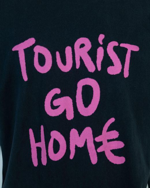 44 Label Group Black T Shirt Nera Tourist Go Home for men
