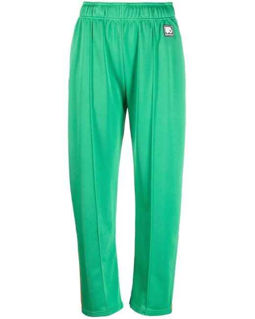 Wales Bonner Green Logo-Patch Track Pants