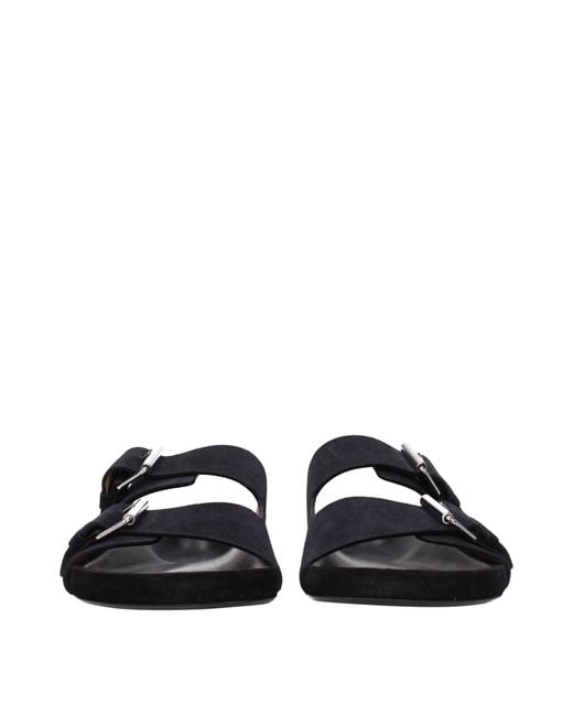 Isabel Marant Blue Ciabatte E Zoccoli Uomo Camoscio Nero for men