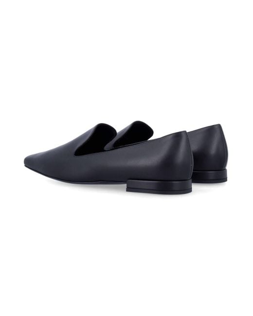 Loulou Blue Flache Schuhe schwarz