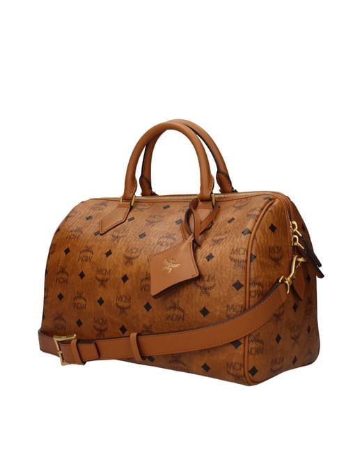 MCM Brown Handbags For /Cognac Fabric