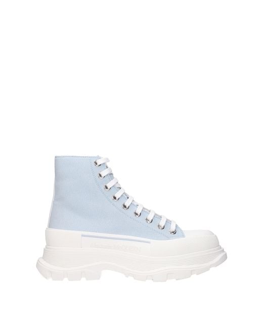 McQueen Blue Sneakers Uomo Tessuto Celeste/Carta Da Zucchero for men