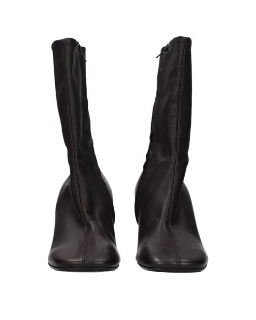 Dries Van Noten Black Ankle Boots/Dark Leather