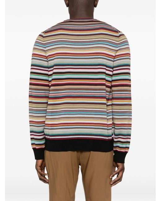 Paul Smith Black Signature Stripe Wool Sweater for men