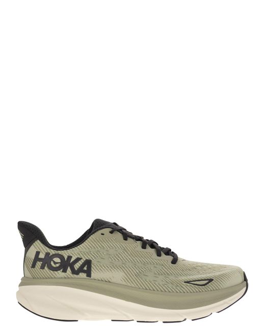 Hoka One One Green Clifton 9 Breathable Sports Shoe for men