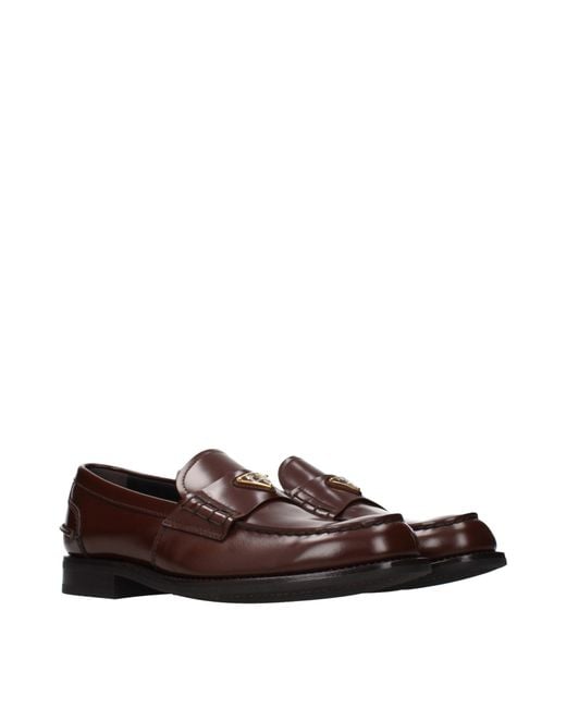 Prada Brown Loafers Leather/Root