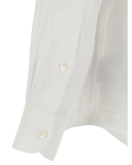 Camisa de lino Oasi Zegna de hombre de color White
