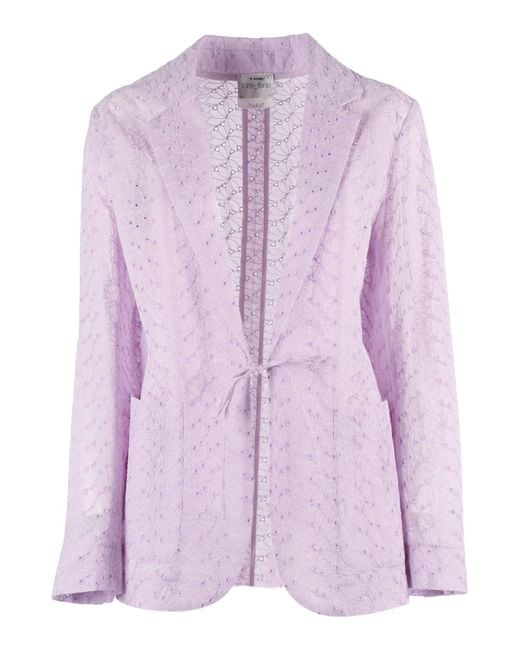 Forte_forte Purple Giacca Mussola Ricamo "Broderie Anglaise"
