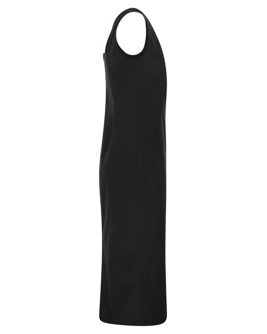 Foglia Cotton Gheath Dress di Max Mara Studio in Black