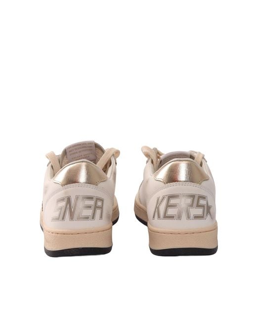Golden Goose Deluxe Brand Pink Sneakers Ball Star Leather Upper Toe Tongue And Spur Horsy Star Laminated Heel/ And Leo/Platinum