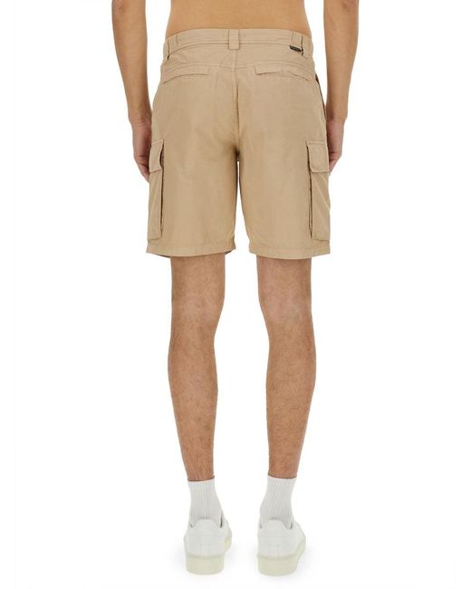 Woolrich Natural Solid Shorts for men