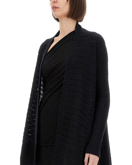 Rick Owens Black Knitted Cardigan