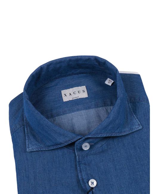 Xacus Blue Shirt Cotton for men