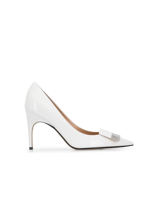 Sergio Rossi Lederen Pompen in het White
