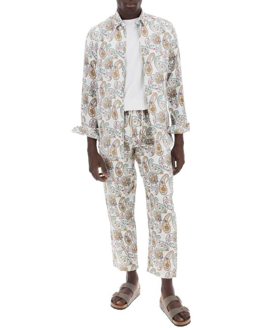 Casablanca V5 Pantalones de lino Peninsula de hombre de color White